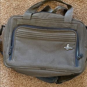 Shoulder suitcase bag - can attach to roll-on bag